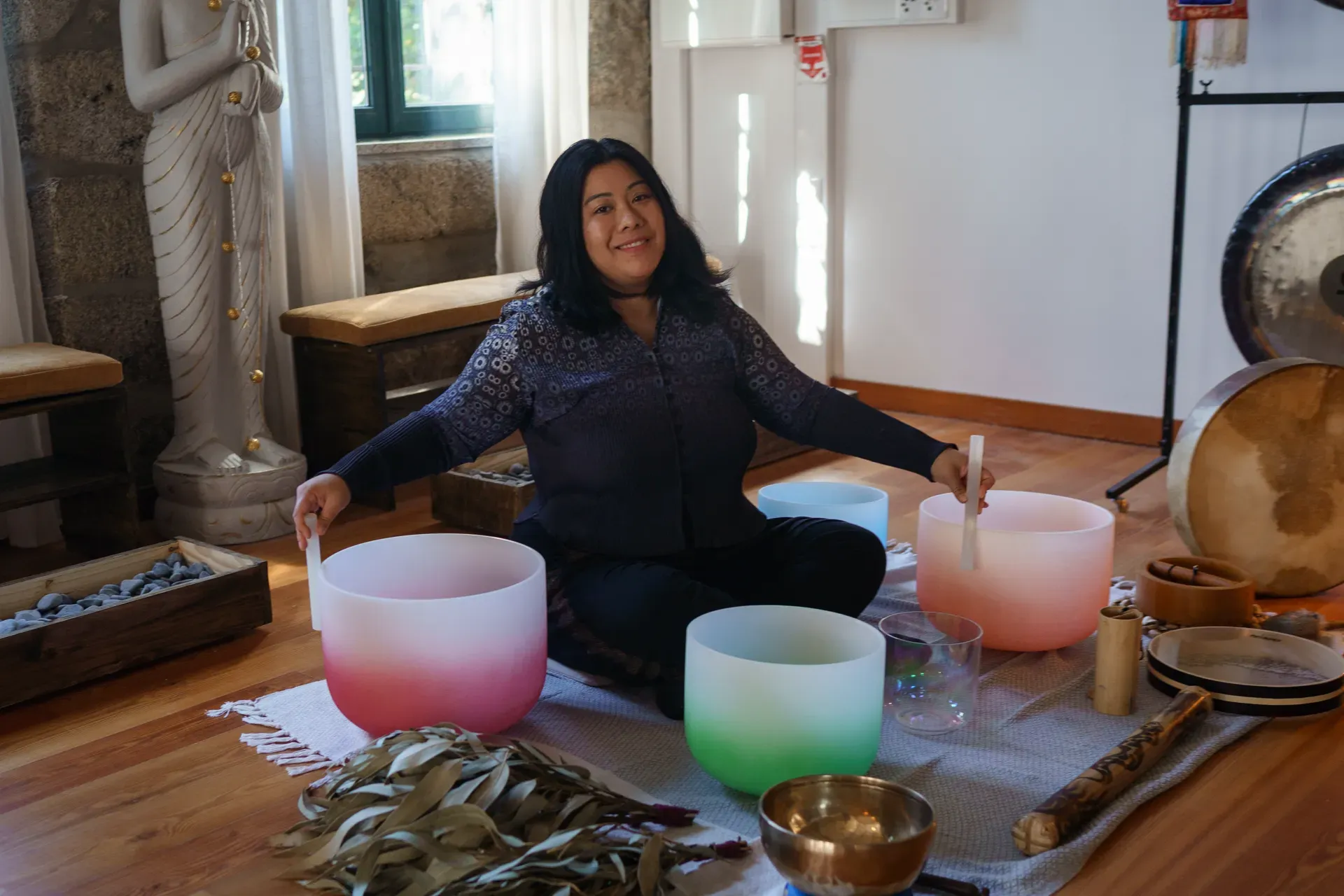 Group yoga session at Healing House